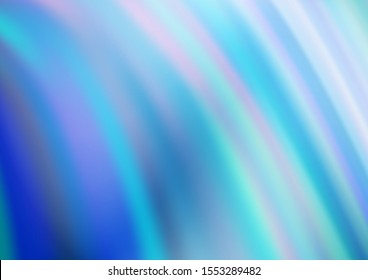Light BLUE vector template with lines, ovals. Colorful illustration in abstract marble style with gradient. New composition for your brand book.