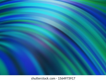 Light BLUE vector template with lines, ovals. A vague circumflex abstract illustration with gradient. The best blurred design for your business.
