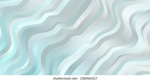 Light BLUE vector template with lines. Colorful illustration, which consists of curves. Template for cellphones.