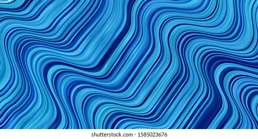 Light BLUE vector template with lines. Brand new colorful illustration with bent lines. Template for your UI design.