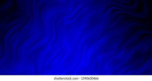 Light BLUE vector template with lines. Bright illustration with gradient circular arcs. Best design for your ad, poster, banner.