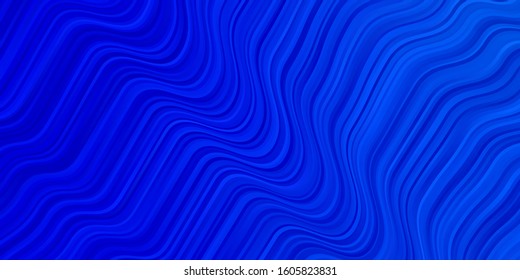 Light BLUE vector template with lines. Colorful illustration in abstract style with bent lines. Pattern for websites, landing pages.
