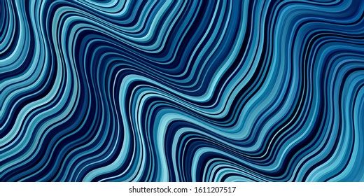 Light BLUE vector template with lines. Illustration in abstract style with gradient curved.  Pattern for ads, commercials.