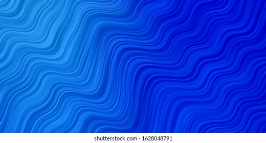 Light BLUE vector template with lines. Bright sample with colorful bent lines, shapes. Best design for your posters, banners.