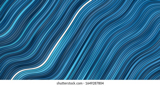 Light BLUE vector template with lines. Illustration in halftone style with gradient curves. Pattern for business booklets, leaflets