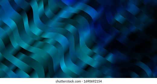 Light BLUE vector template with lines. Bright illustration with gradient circular arcs. Template for your UI design.
