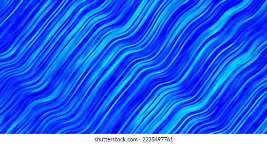 Light BLUE vector template with lines. Colorful abstract illustration with gradient curves. Template for your UI design.