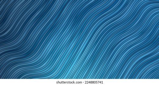 Light BLUE vector template with lines. Illustration in halftone style with gradient curves. Pattern for business booklets, leaflets