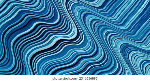 Light BLUE vector template with lines. Bright sample with colorful bent lines, shapes. Design for your business promotion.
