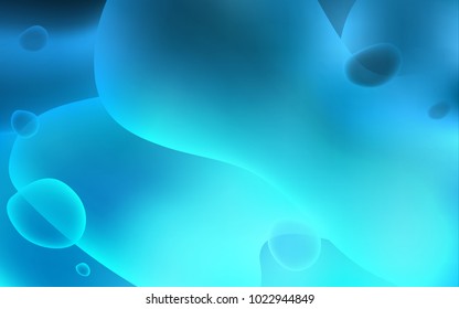 Light BLUE vector template with liquid shapes. Shining illustration, which consist of blurred lines, circles. Textured wave pattern for backgrounds.