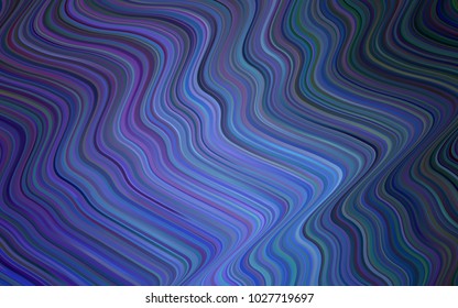 Light BLUE vector template with liquid shapes. Colorful abstract illustration with gradient lines. A new texture for your  ad, booklets, leaflets.