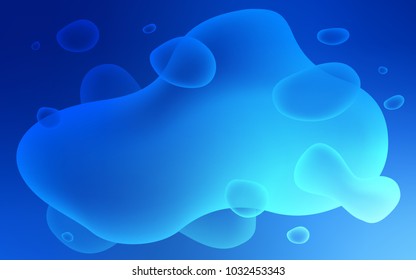 Light BLUE vector template with liquid shapes. Brand-new colored illustration in memphis style with gradient. Textured wave pattern for backgrounds.