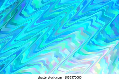 Light BLUE vector template with liquid shapes. Colorful abstract illustration with gradient lines. New composition for your brand book.