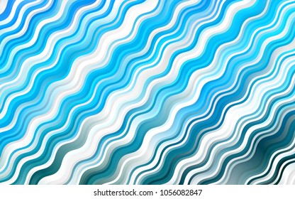 Light BLUE vector template with liquid shapes. Modern gradient abstract illustration with bandy lines. A completely new marble design for your business.