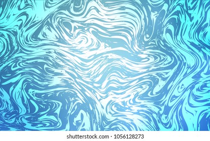 Light BLUE vector template with liquid shapes. An elegant bright illustration with gradient. The elegant pattern for brand book.