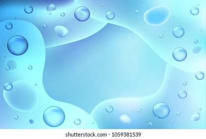 Light BLUE vector template with liquid shapes. Colorful illustration in abstract memphis style with gradient. The best blurred design for your business.