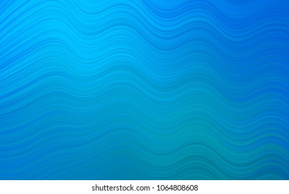 Light BLUE vector template with liquid shapes. Glitter abstract illustration with wry lines. A new texture for your  ad, booklets, leaflets.