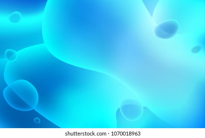 Light BLUE vector template with liquid shapes. Colorful illustration in abstract memphis style with gradient. The template for cell phone backgrounds.