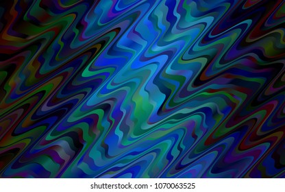 Light BLUE vector template with liquid shapes. Shining illustration, which consist of blurred lines, circles. A completely new marble design for your business.