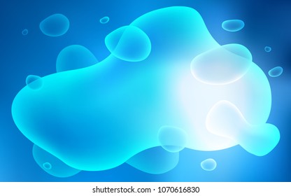 Light BLUE vector template with liquid shapes. A completely new color illustration in memphis style. Memphis style for your business design.