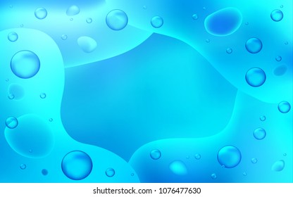 Light BLUE vector template with liquid shapes. Glitter abstract illustration with wry lines. A completely new template for your business design.