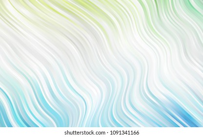Light BLUE vector template with liquid shapes. Glitter abstract illustration with wry lines. Pattern for your business design.