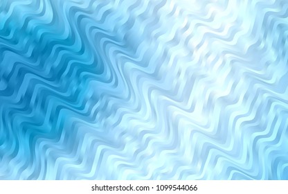 Light BLUE vector template with liquid shapes. Colorful abstract illustration with gradient lines. Textured wave pattern for backgrounds.