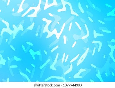 Light BLUE vector template with liquid shapes. Creative geometric illustration in marble style with gradient. A completely new template for your business design.
