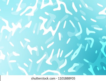 Light BLUE vector template with liquid shapes. Creative illustration in halftone marble style with gradient. The template for cell phone backgrounds.