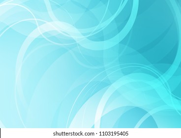 Light BLUE vector template with liquid shapes. Blurred geometric sample with gradient bubbles.  Marble style for your business design.