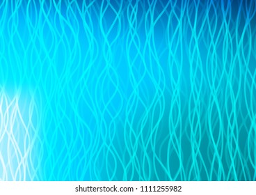 Light BLUE vector template with liquid shapes. Glitter abstract illustration with wry lines. Brand new design for your ads, poster, banner.