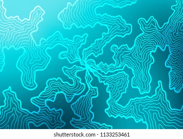 Light BLUE vector template with liquid shapes. Shining illustration, which consist of blurred lines, circles. A completely new template for your business design.