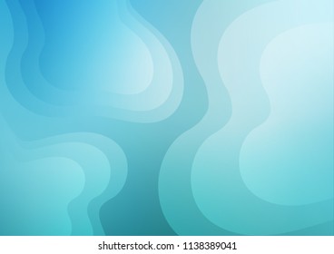 Light BLUE vector template with liquid shapes. A completely new color illustration in marble style. Textured wave pattern for backgrounds.