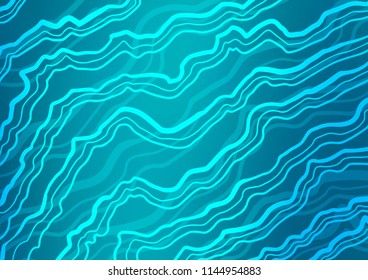 Light BLUE vector template with liquid shapes. A vague circumflex abstract illustration with gradient. Marble style for your business design.