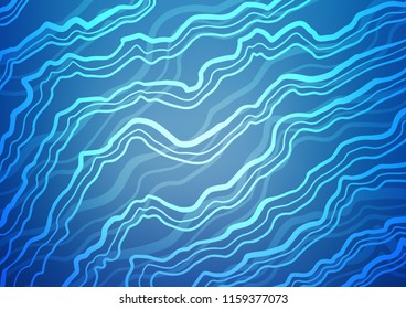 Light BLUE vector template with liquid shapes. Shining crooked illustration in marble style. New composition for your brand book.