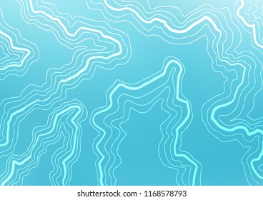 Light BLUE vector template with liquid shapes. Modern gradient abstract illustration with bandy lines. The template for cell phone backgrounds.