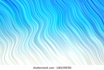 Light BLUE vector template with liquid shapes. Blurred geometric sample with gradient bubbles.  Pattern for your business design.