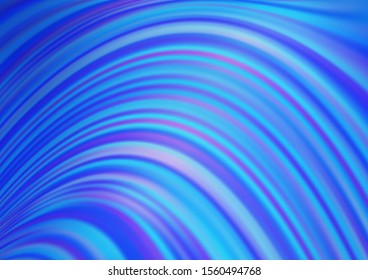 Light BLUE vector template with liquid shapes. Glitter abstract illustration with wry lines. A new texture for your  ad, booklets, leaflets.