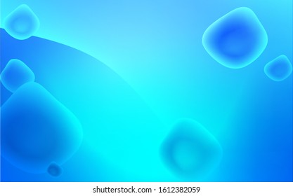 Light BLUE vector template with liquid shapes. Geometric illustration in memphis style with gradient.  Brand-new design for your ads, poster, banner.