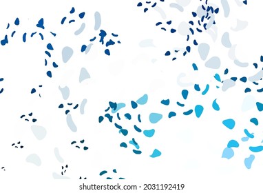 Hellblaue Vektorvorlage mit Memphis-Formen. Moderne abstrakte Illustration mit bunten Zufallsformen. Hintergrund für ein Handy.