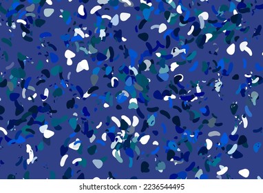 Light blue vector template with memphis shapes. Modern abstract illustration with colorful random forms. Elegant design for wallpapers.