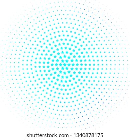 Light BLUE vector template with neon stars. Shining colorful illustration with small and big stars. Pattern for new year ad, booklets.