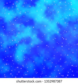 Light BLUE vector template with neon stars. Modern geometric abstract illustration with stars. Theme for cell phones.