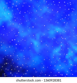 Light BLUE vector template with neon stars. Colorful illustration in abstract style with gradient stars. Pattern for websites, landing pages.