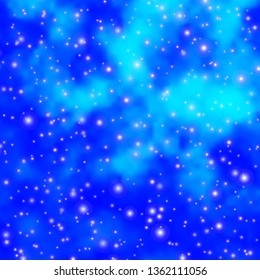 Light BLUE vector template with neon stars. Colorful illustration in abstract style with gradient stars. Pattern for websites, landing pages.