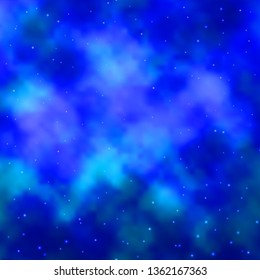 Light BLUE vector template with neon stars. Colorful illustration in abstract style with gradient stars. Pattern for wrapping gifts.