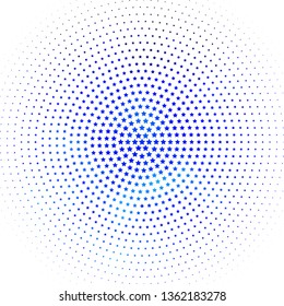 Light BLUE vector template with neon stars. Colorful illustration in abstract style with gradient stars. Theme for cell phones.