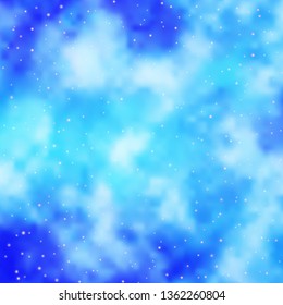 Light BLUE vector template with neon stars. Modern geometric abstract illustration with stars. Theme for cell phones.