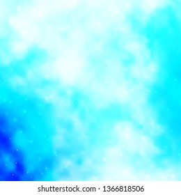 Light BLUE vector template with neon stars. Colorful illustration with abstract gradient stars. Pattern for new year ad, booklets.