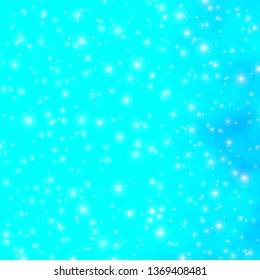 Light BLUE vector template with neon stars. Modern geometric abstract illustration with stars. Best design for your ad, poster, banner.